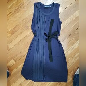VERA WANG Ribbon Tie Waist Dress